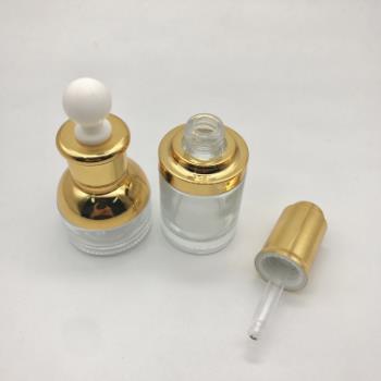 High Quality 30Ml 60Ml Clear Round Essential Oil Glass Dropper for Cosmetic Essential Oil Bottles