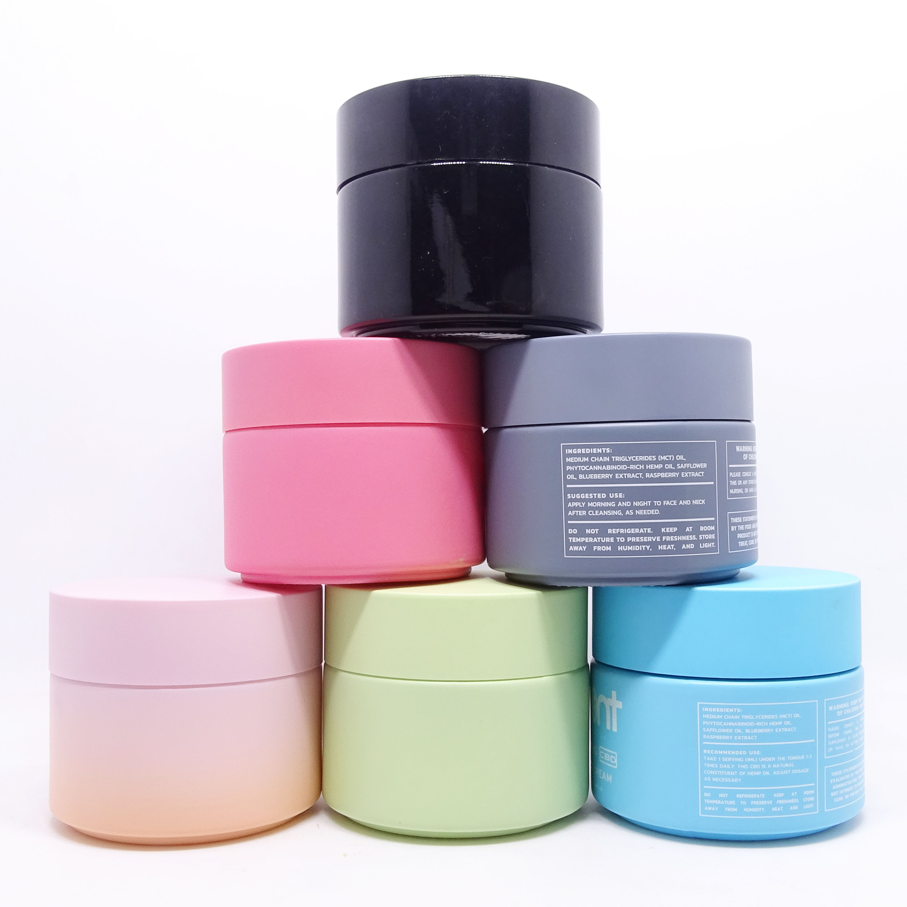 High Quality 30ml 50ml 100ml Custom Coloured Frosted Cosmetic Glass Jar for Skincare Cream
