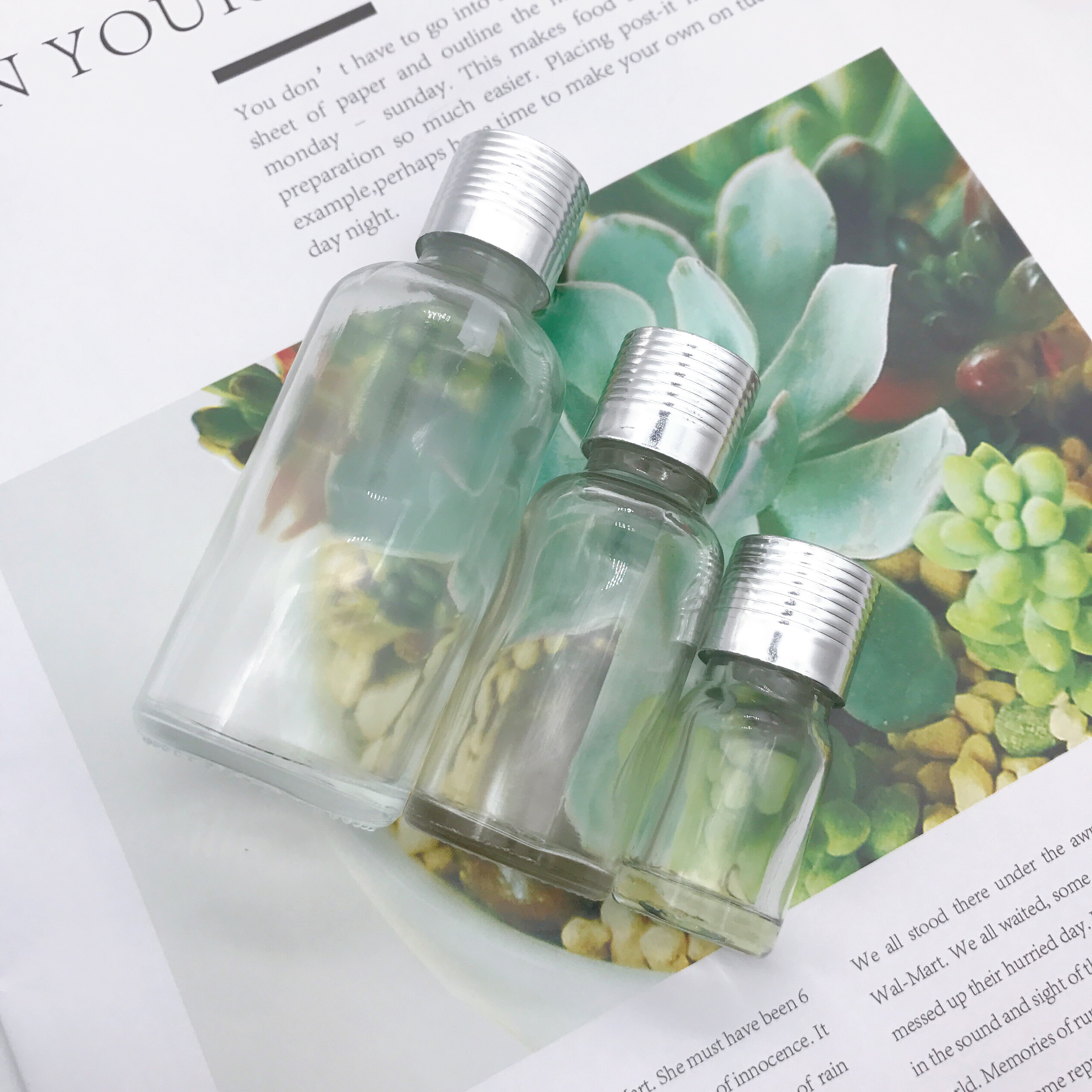 High Quality 30ml transparent essential oil bottle perfume essential oil glass bottles