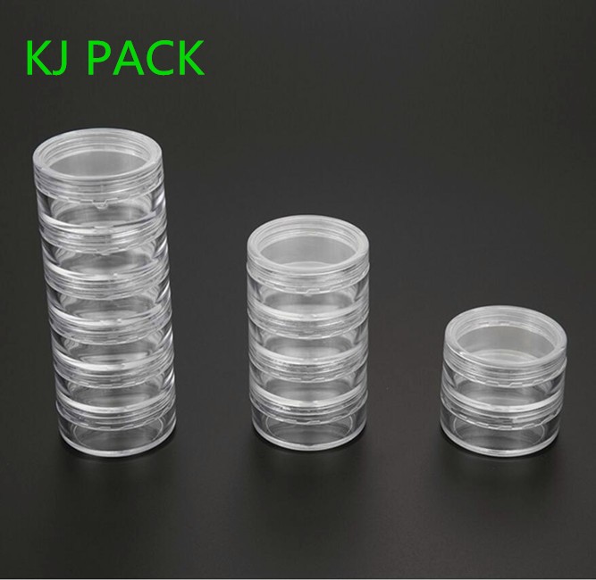 High Quality 4*5g PS Cream Jar Fcial Cream Cosmetic Container Stackable Travel Pot
