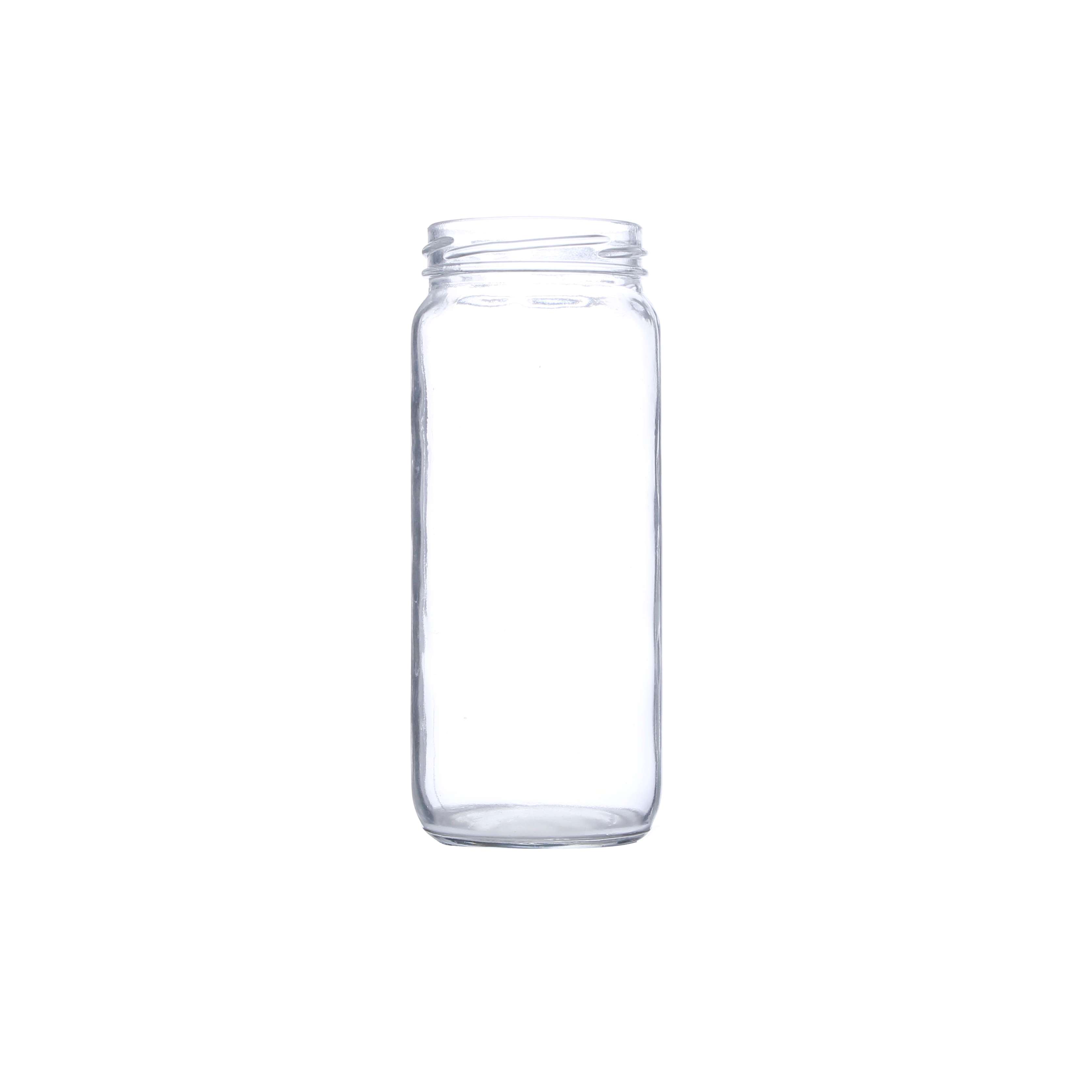 High Quality 480ml 16oz Tall Round Clear Food Jar Glass Storage Jar Cold Pressed Juice Jar Bottle