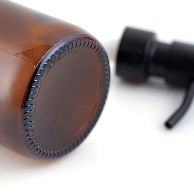 High Quality 500Ml Empty Roller Frosted Amber Glass Bottle Soap Dispenser With Black Lotion Amber Bottle Pump Supplier In China
