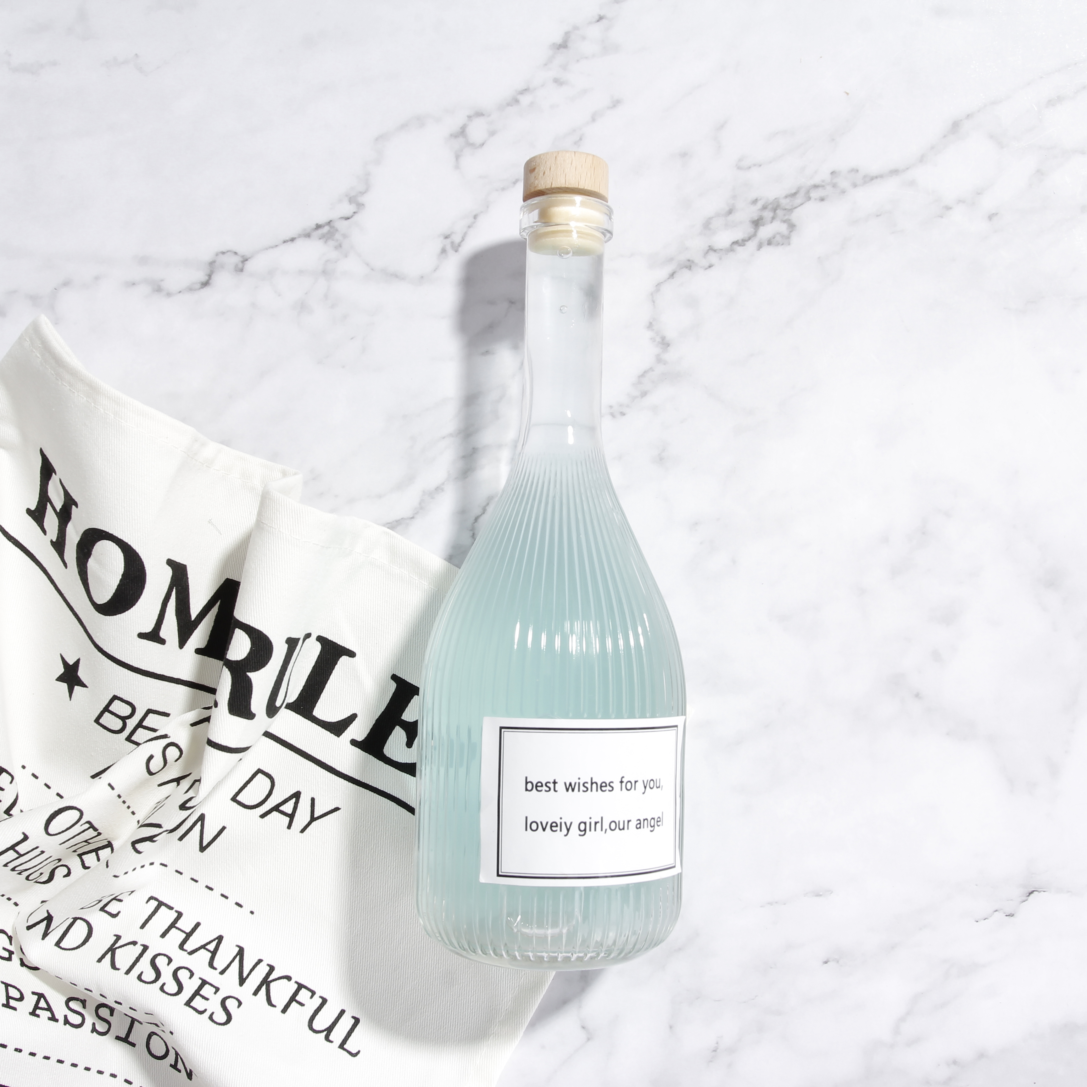 High Quality 500ml Long Neck Wine Beverage Glass Frosted Bottle With Cork Lids