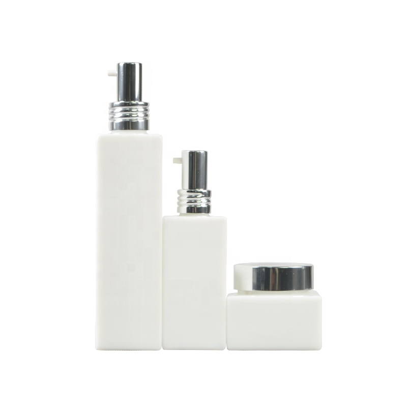 High Quality 50G Opal White Glass Bottle And Jar For Skincare