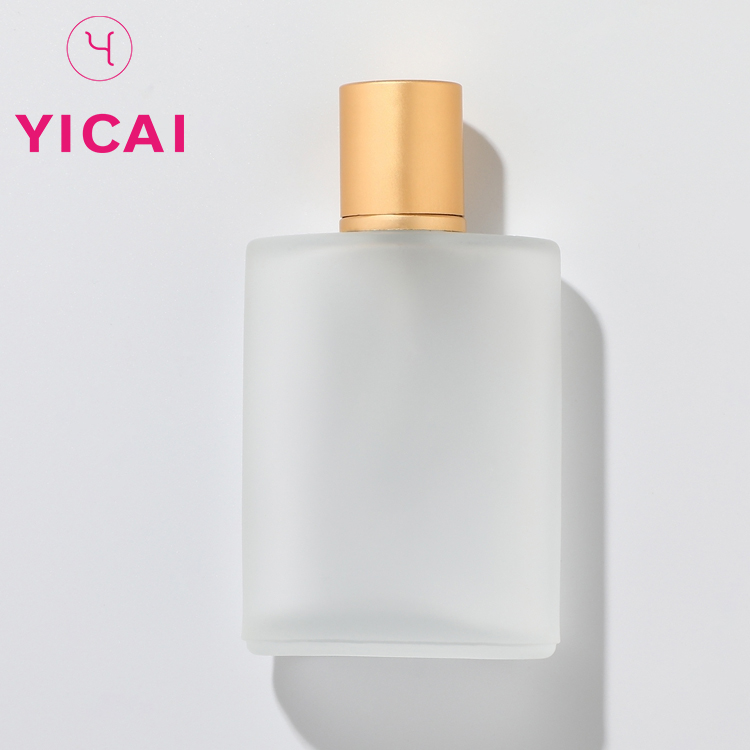 High Quality 50ml 80ml 100ml Square Frosted Glass Perfume Atomizer Spray Bottle