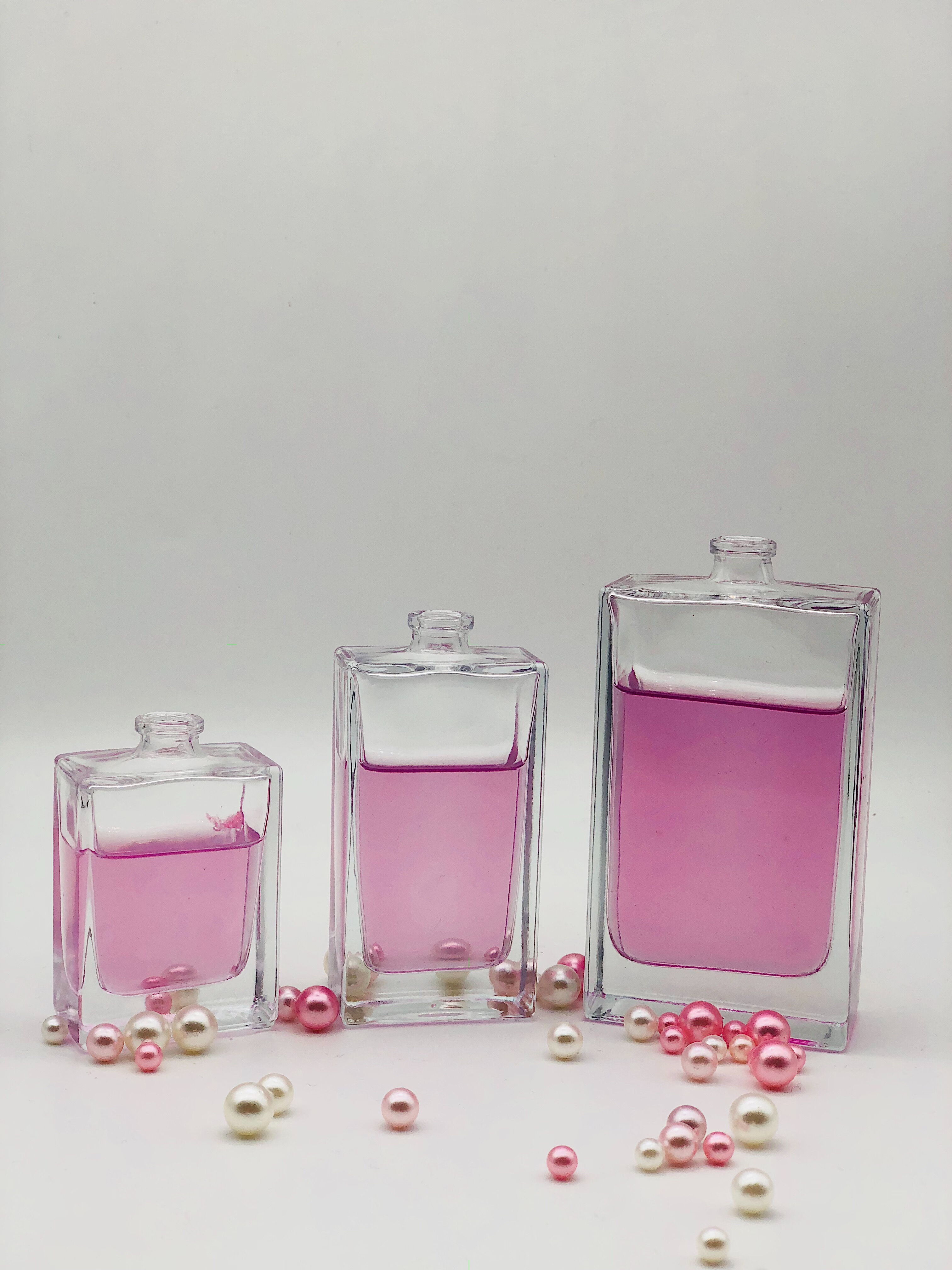 High Quality 50ml Classic Square Perfume Glass Pump Spray Bottle Luxury Clear Mist Sprayer Bottle