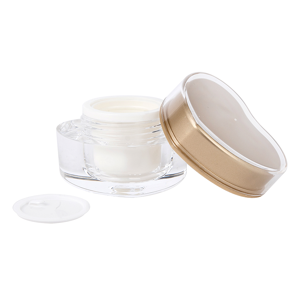 High Quality 5g 10g Heart Shape Acrylic Plastic Cosmetic Containers