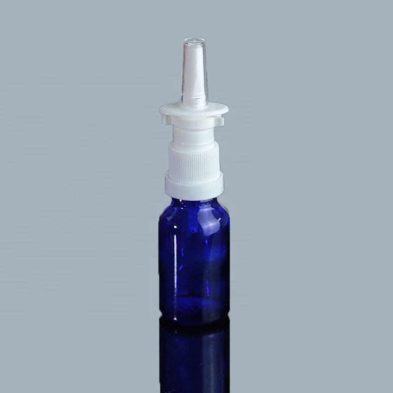High Quality 5ml 10ml 20ml 30ml Round Blue Glass Bottle Nasal Spray For Packaging (GRB26)