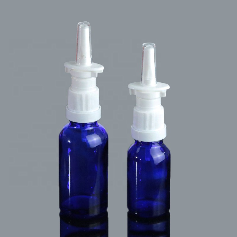High Quality 5ml 10ml 20ml 30ml Round Blue Glass Bottle Nasal Spray For Packaging (GRB26)
