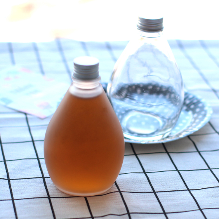 High Quality 60Ml 250 Ml 500 Ml 1000Ml French Square Glass Plastic Bottle For Juice With Plastic Cap Aluminium Cap