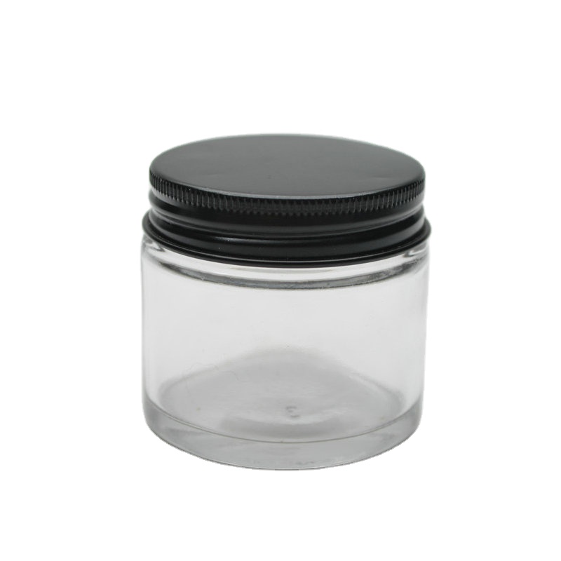 High Quality 60ml Cosmetics Glass Cream Empty Jar With Aluminum Lid