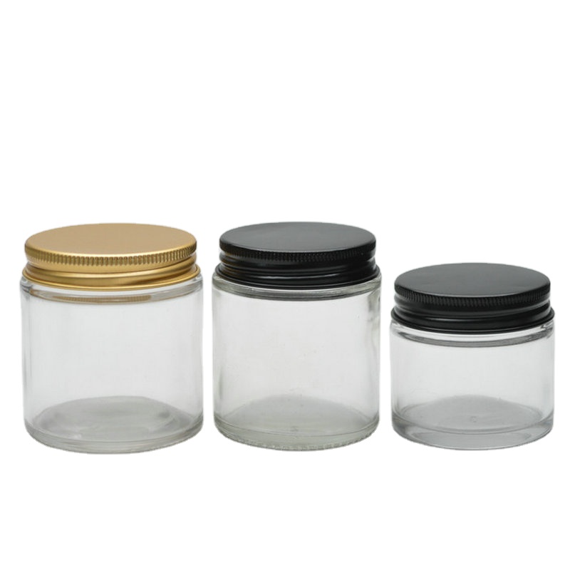 High Quality 60ml Cosmetics Glass Cream Empty Jar With Aluminum Lid