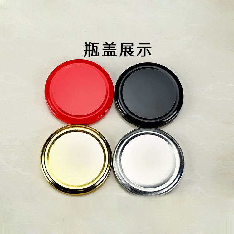 High Quality 6oz 180ml storage bottles Hexagon shape honey jam glass jar with mental black lids