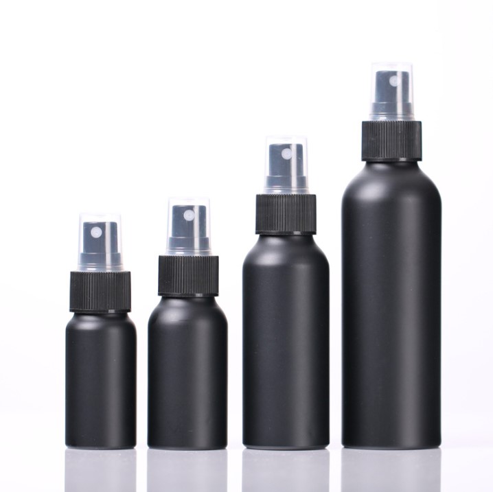 High Quality Aluminium Atomizer Matte Black Spray Bottle Fine Mist Spray Bottle