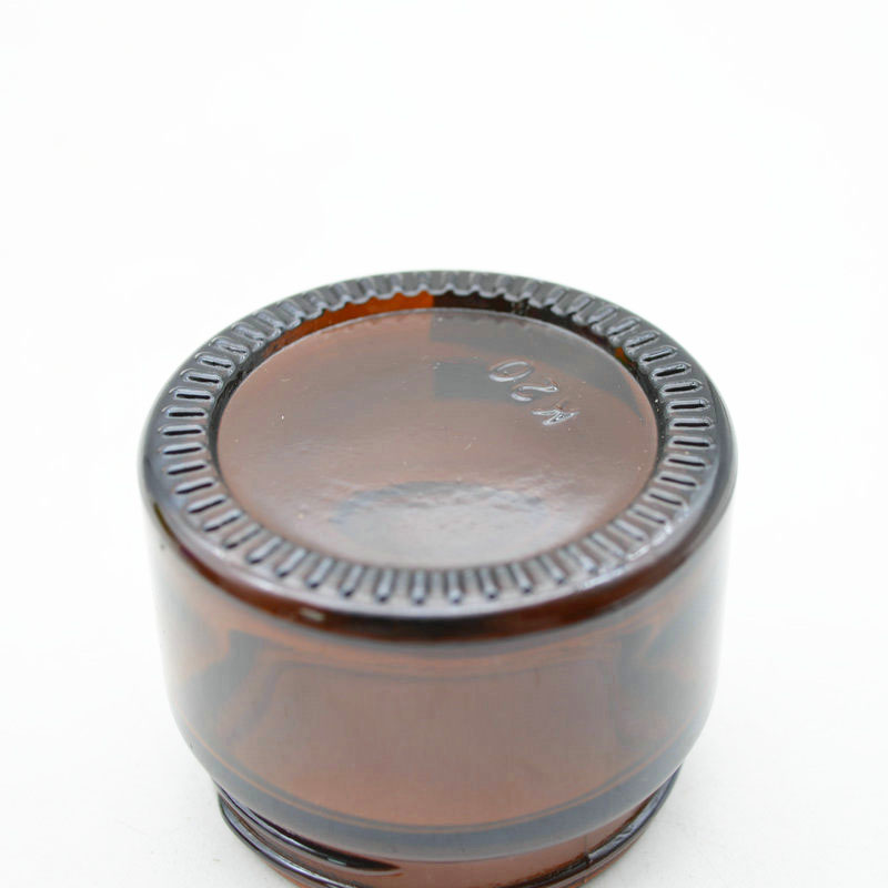 High Quality Amber Glass Jar 50ml Cosmetic Jar skin care cream jar with Screw Cap