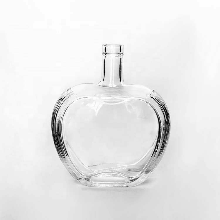 High Quality Apple Shape 750ml Bordeaux Wine Glass Bottle