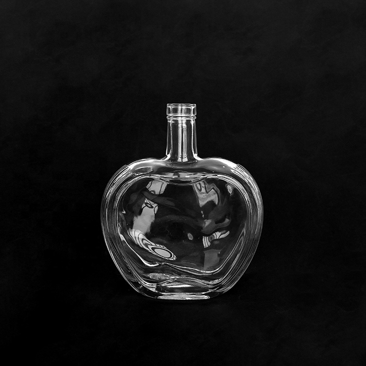 High Quality Apple Shape 750ml Bordeaux Wine Glass Bottle