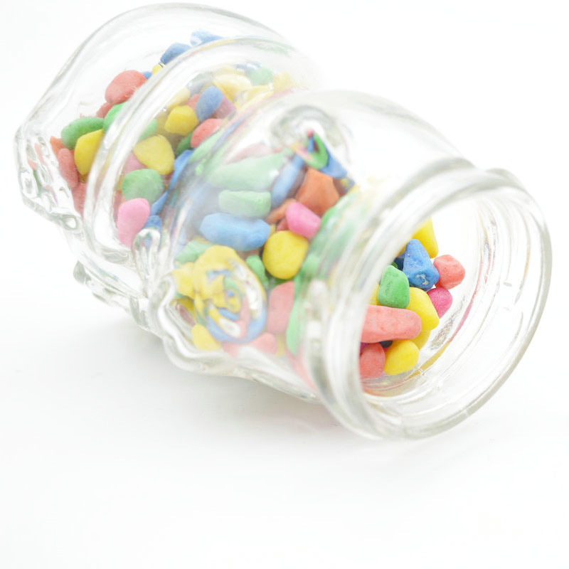 High Quality Bear Shaped Small Clear Empty Food Grade Glass Candy Jar Cookies Storage Bottle