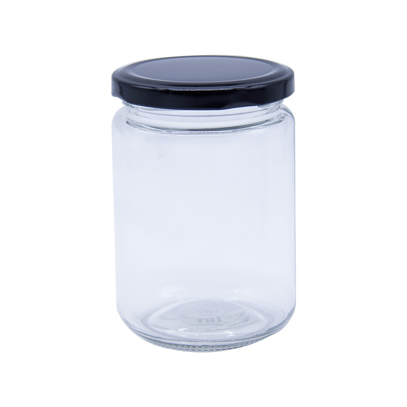 High Quality  Best Seller 120/150/280/350/450/500/650/700ml Round Glass Food Storage Jar With Metal Cap