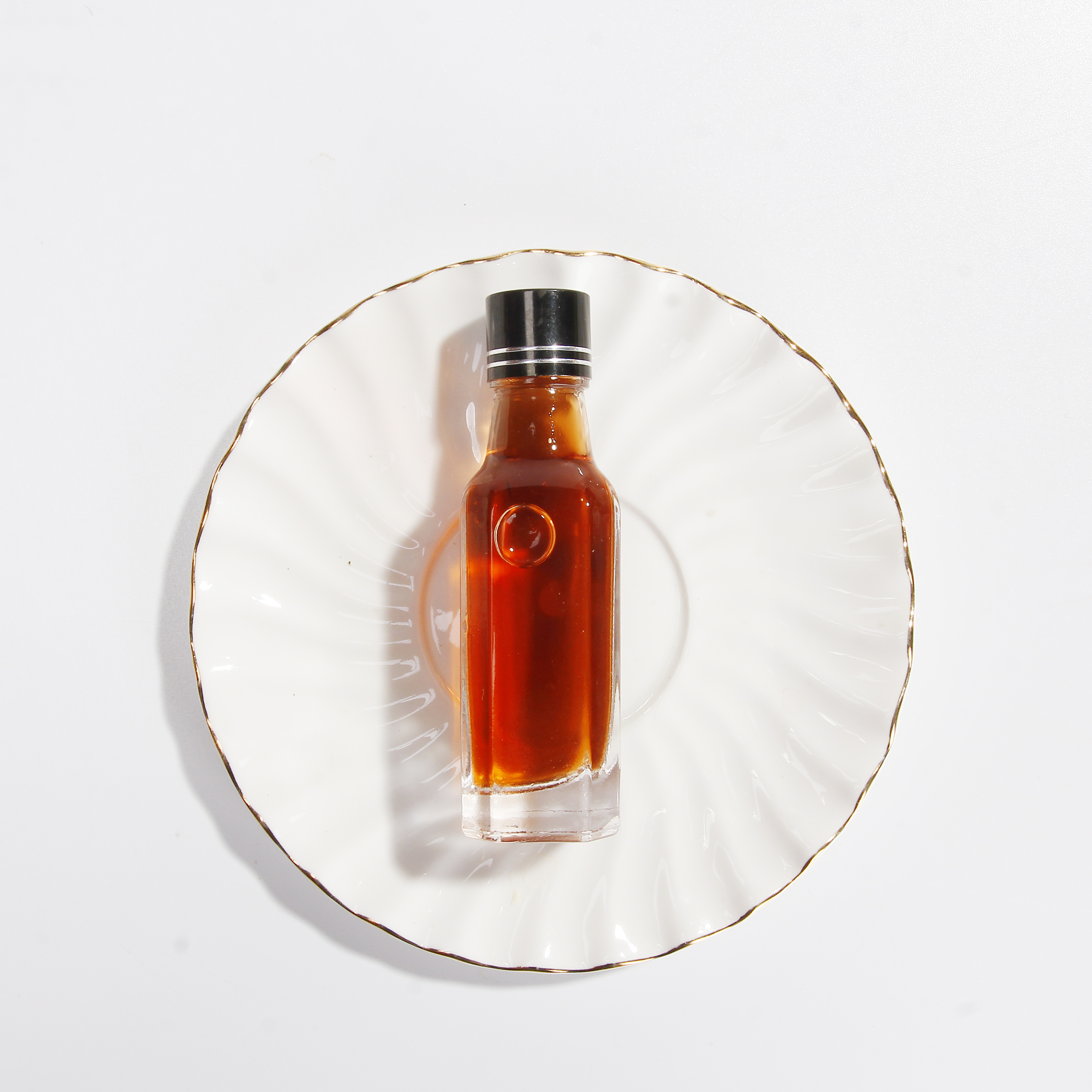 High Quality Beverage Juice Milk Empty Glass Clear Bottle With Screw Aluminum Cap