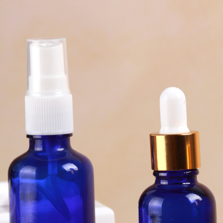 High Quality Blue Essential Oil Bottle with Different Lid in 15ml 30ml 50ml