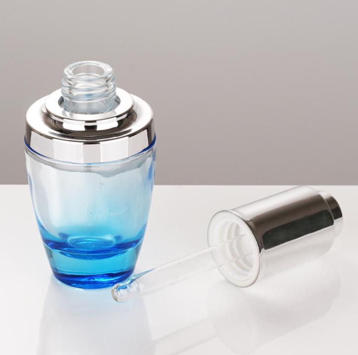 High Quality Blue Purple essential oil glass dropper bottle 20ML