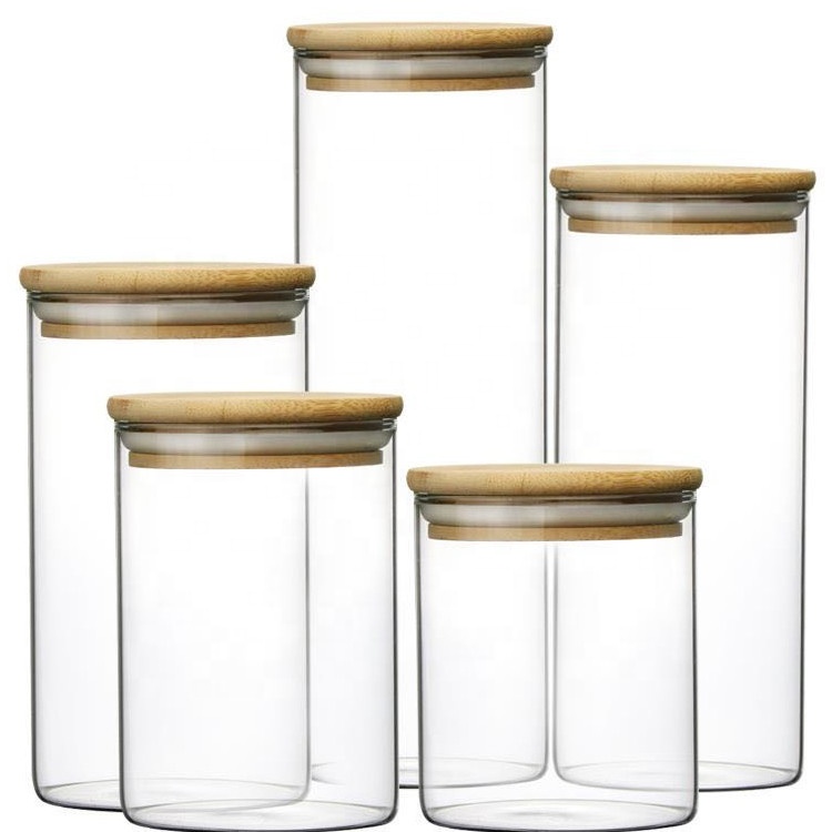 High Quality Borosilicate Glass Food Storage Containers Reusable Jars