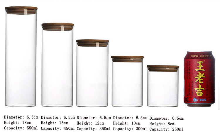 High Quality Borosilicate Glass Food Storage Containers Reusable Jars