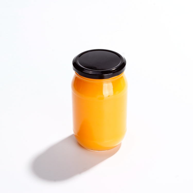 High Quality Cheap round sauce dressing food packaging jar wide mouth container with Metal lids wholesale in stock