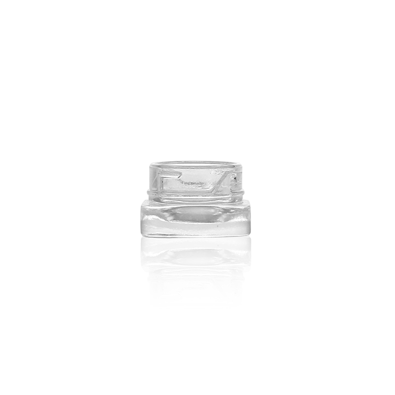 High Quality Clear Glass Jar 5ml 9ml Square Shape With CR Lid