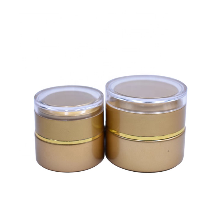 High Quality Colored Double Wall Acrylic Lid Round Empty 20g Skin Care Moisturizer Glass Jar Of Cream