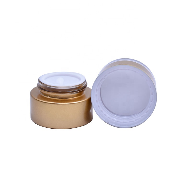 High Quality Colored Double Wall Acrylic Lid Round Empty 20g Skin Care Moisturizer Glass Jar Of Cream