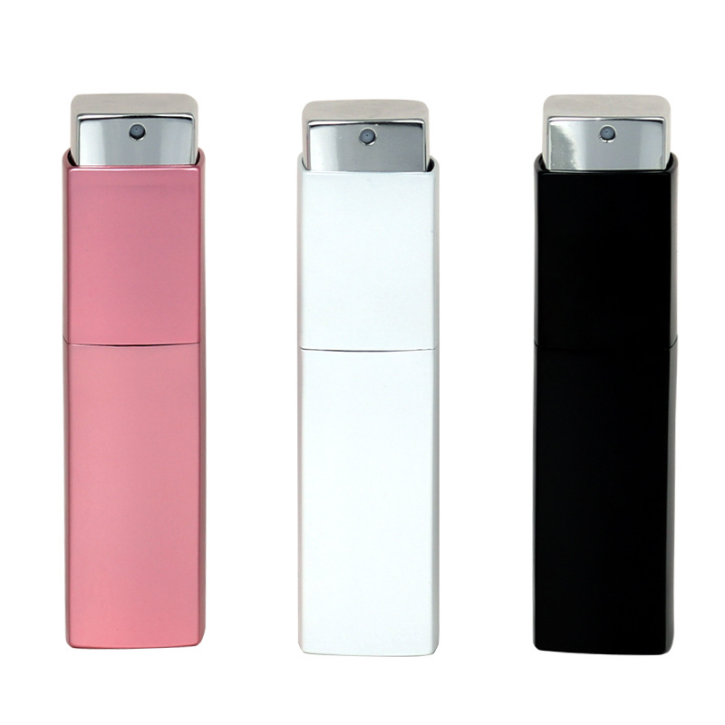 High Quality Colorful 20ml  Aluminum Portable Fine Mist Square Twist Perfume Atomizer