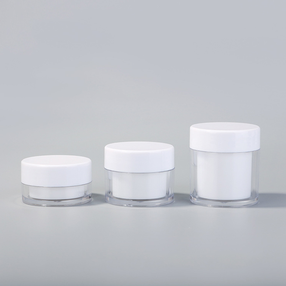 High Quality Cosmetic Container Double Wall 20g 30g 50g Plastic Cream Jar