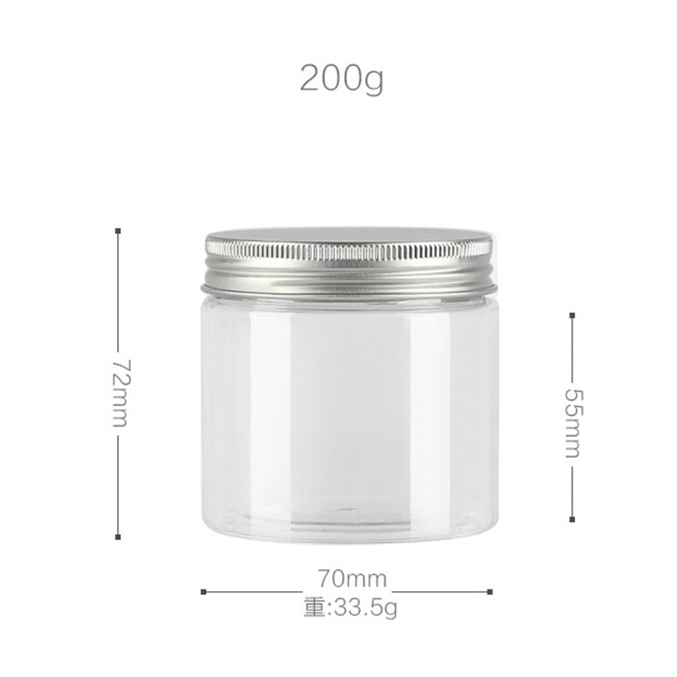 High Quality Cosmetic Containers 200g round clear face cream jar in stock