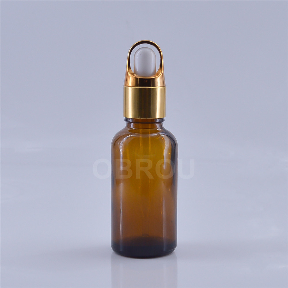 High Quality Cosmetic Glass Bottle E liquid oil dropper bottle with flower basket dropper cap