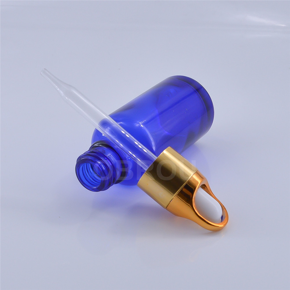 High Quality Cosmetic Glass Bottle E liquid oil dropper bottle with flower basket dropper cap