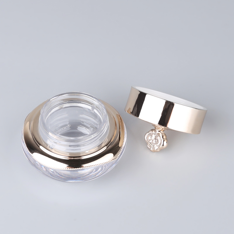 High Quality Crown Shape Cosmetic Cream Jar Golden Face Cream Jar