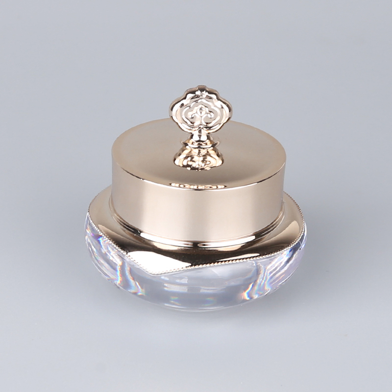 High Quality Crown Shape Cosmetic Cream Jar Golden Face Cream Jar