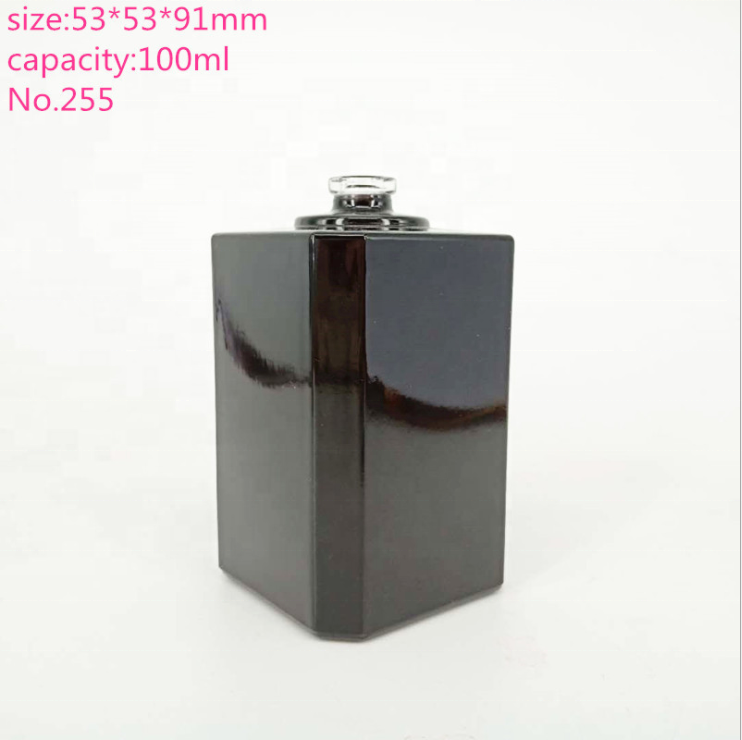 High Quality Custom Black Luxury Premium Perfume Glass Spray Bottle 100ml