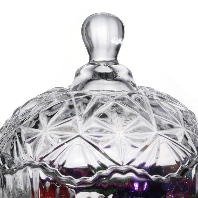 High Quality Customize Clear Candy Storage Empty Canning Food Round Glass Jar Wholesale with Lids