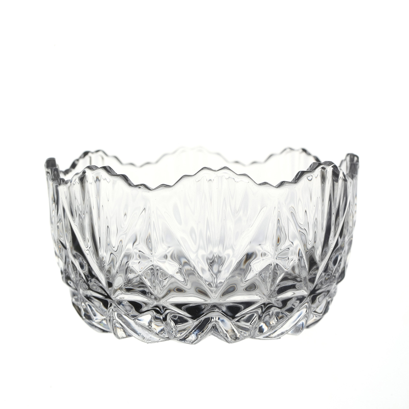 High Quality Customize Clear Candy Storage Empty Canning Food Round Glass Jar Wholesale with Lids