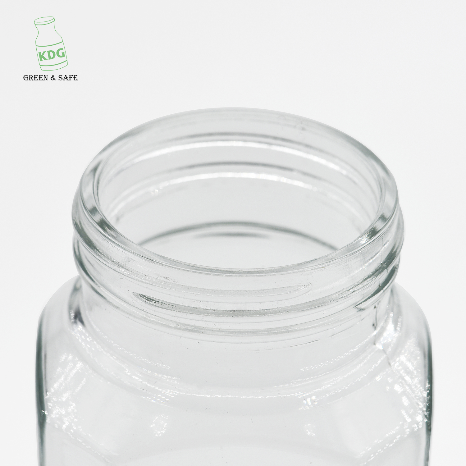 High Quality Customize Food Storage Square Octagonal Empty Honey Glass Jars Wholesale with Plastic Lids