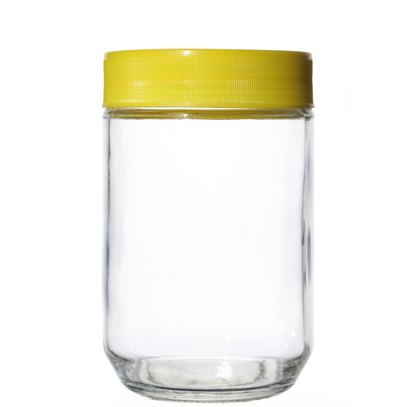 High Quality Customize Straight Empty Big Customize Round Honey Jar Glass Wholesale
