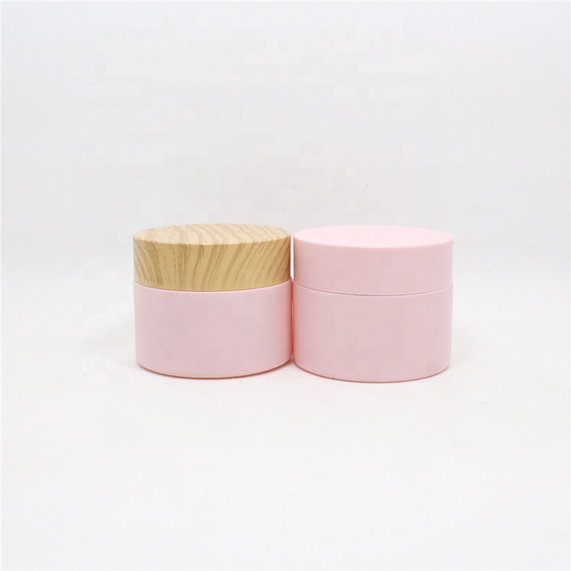 High Quality Customized Skin Care Cream Containers 30g 50g Glass Cosmetic Jar with Bamboo Lid