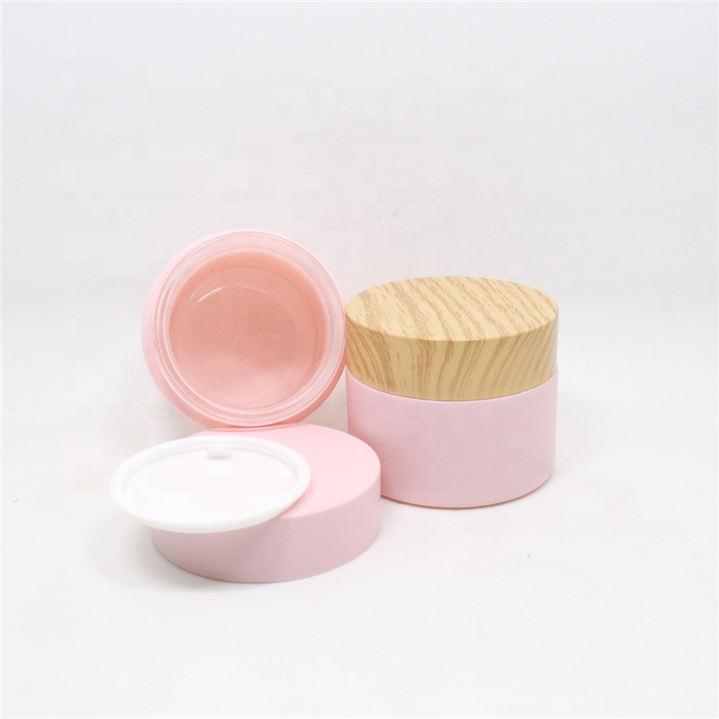 High Quality Customized Skin Care Cream Containers 30g 50g Glass Cosmetic Jar with Bamboo Lid