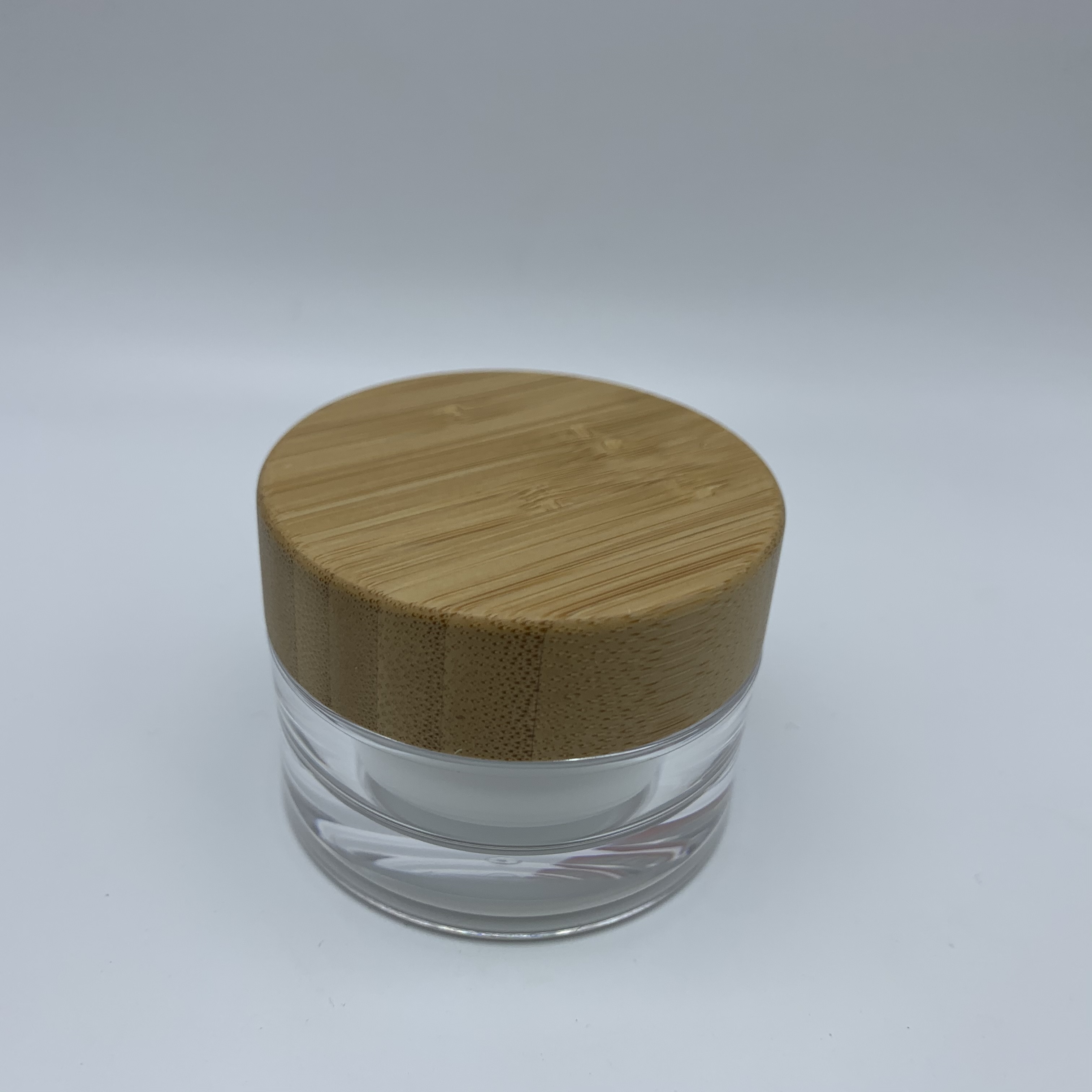 High Quality Designed Unique Cosmetic Containers Bamboo Lid 4oz Cosmetic Glass Cream Jars With Lids For Cosmetics