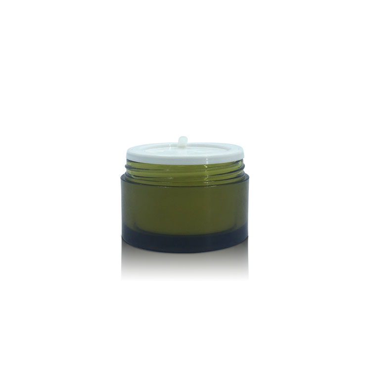 High Quality Eco-Friendly Empty Cream Colorful Container 30g Green Cosmetic PET Jars Plastic