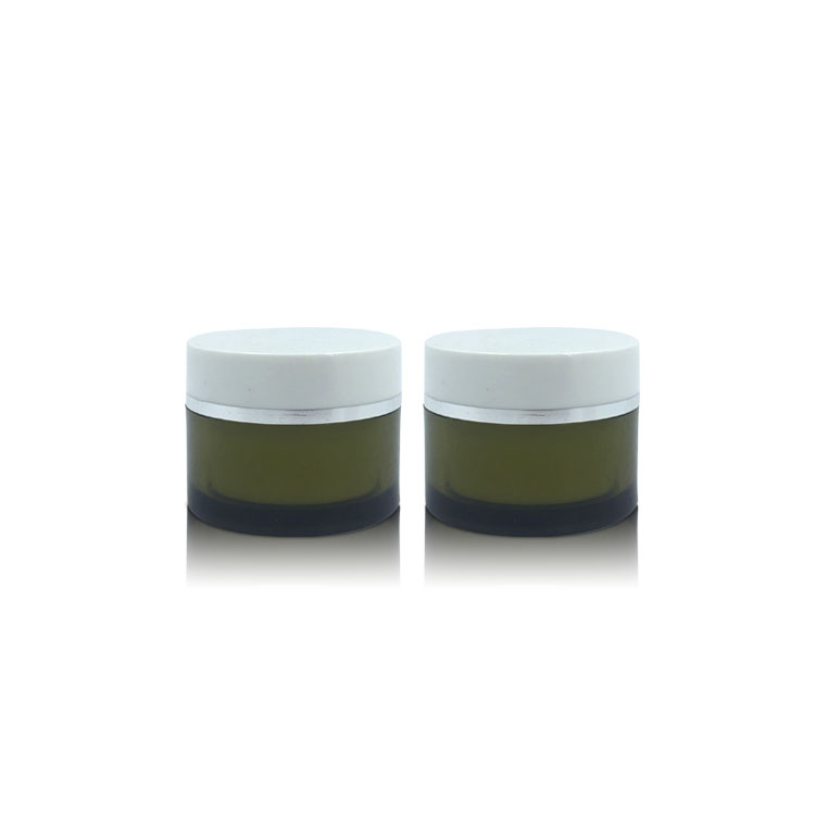 High Quality Eco-Friendly Empty Cream Colorful Container 30g Green Cosmetic PET Jars Plastic