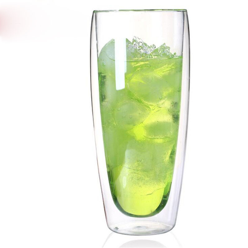High Quality Egg Shape hand blooming Double Wall glass cup Coffee Juice Milk Beer Flower Tea